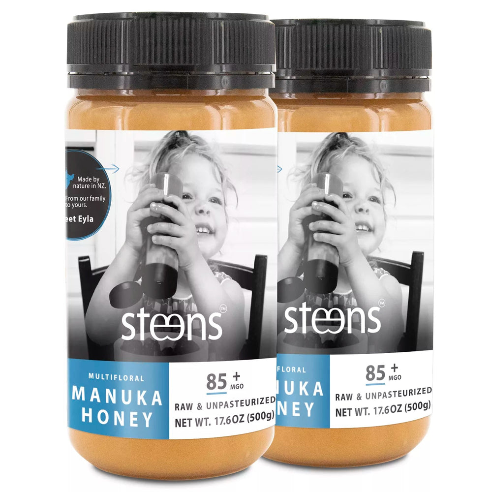 BUNDLE Pack Steens MGO 85+ Raw Manuka Honey 17.6oz - 2 Pack