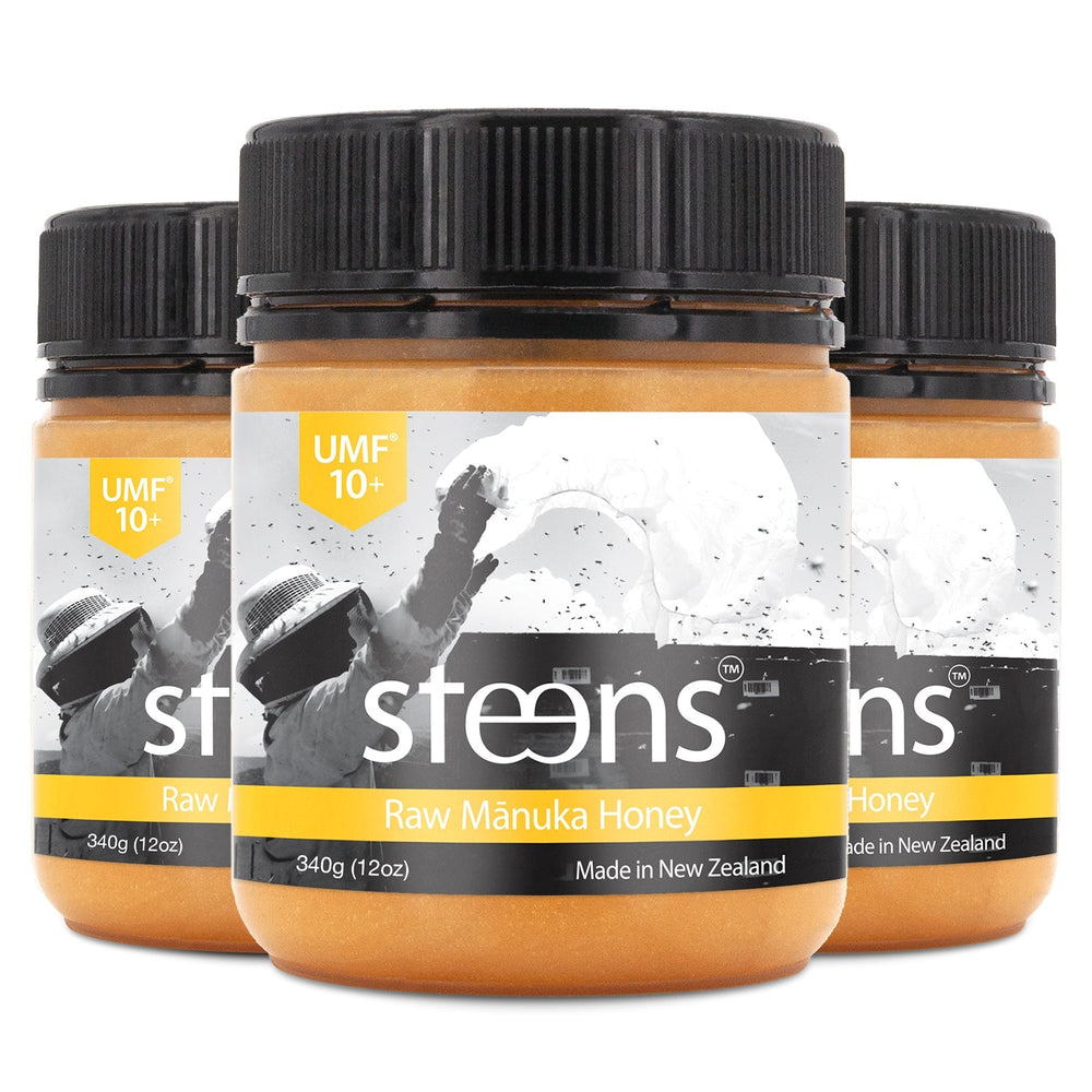 BUNDLE Pack Steens UMF 10+ (MGO 263) Raw Manuka Honey 12 oz - 3 Pack