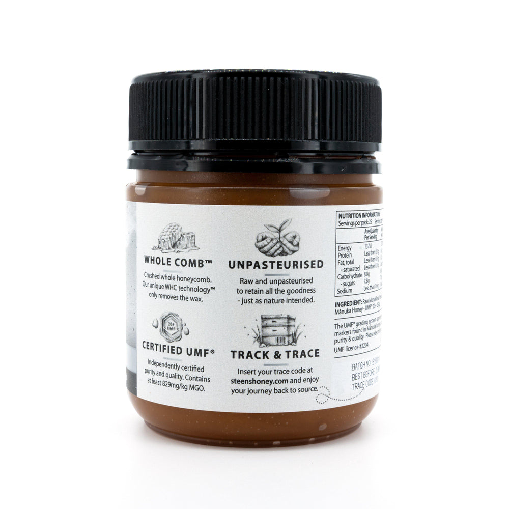 
                  
                    Manuka honey UMF 20+ 8.8 oz faster & more effective than UMF 15+ or MGO 500+
                  
                